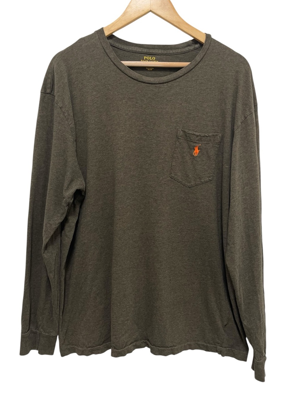 POLO Ralph Lauren Olive Green Long Sleeve Cotton Size XL